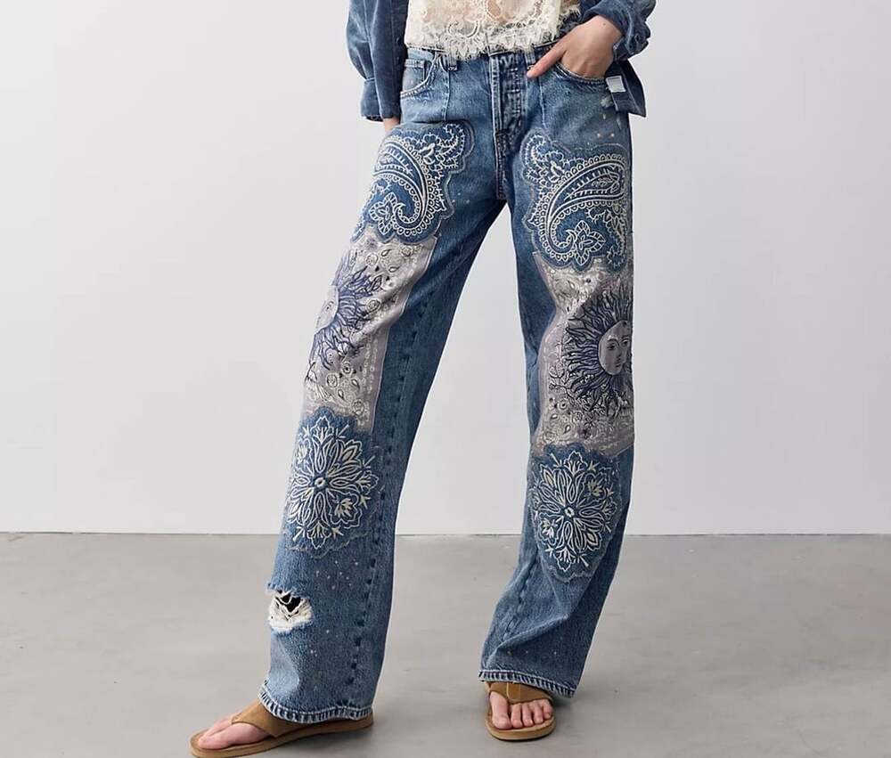 We The Free Reverie Patchwork Jeans size 29